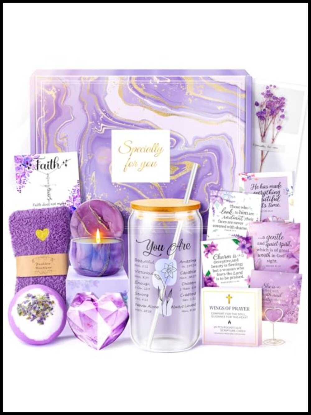 Christian Gifts Set Women Faith 12-Piece Inspirational Religious Tumbler Cards
